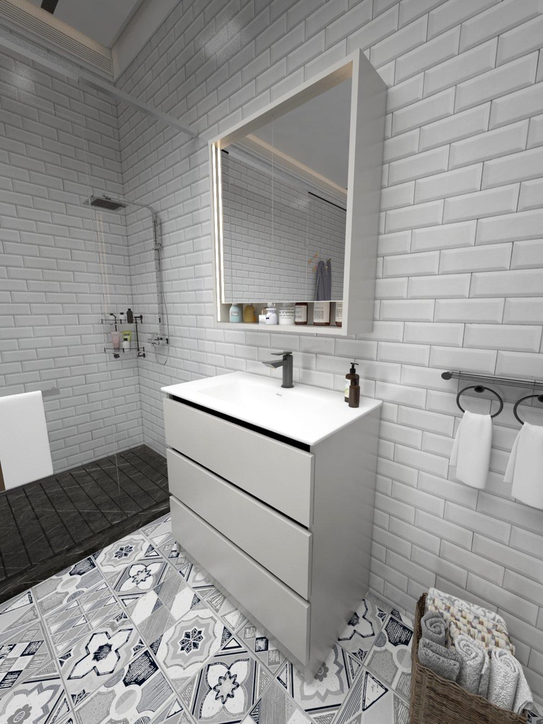 Colección Ballota - Mueble Serena - Color Gris Perla